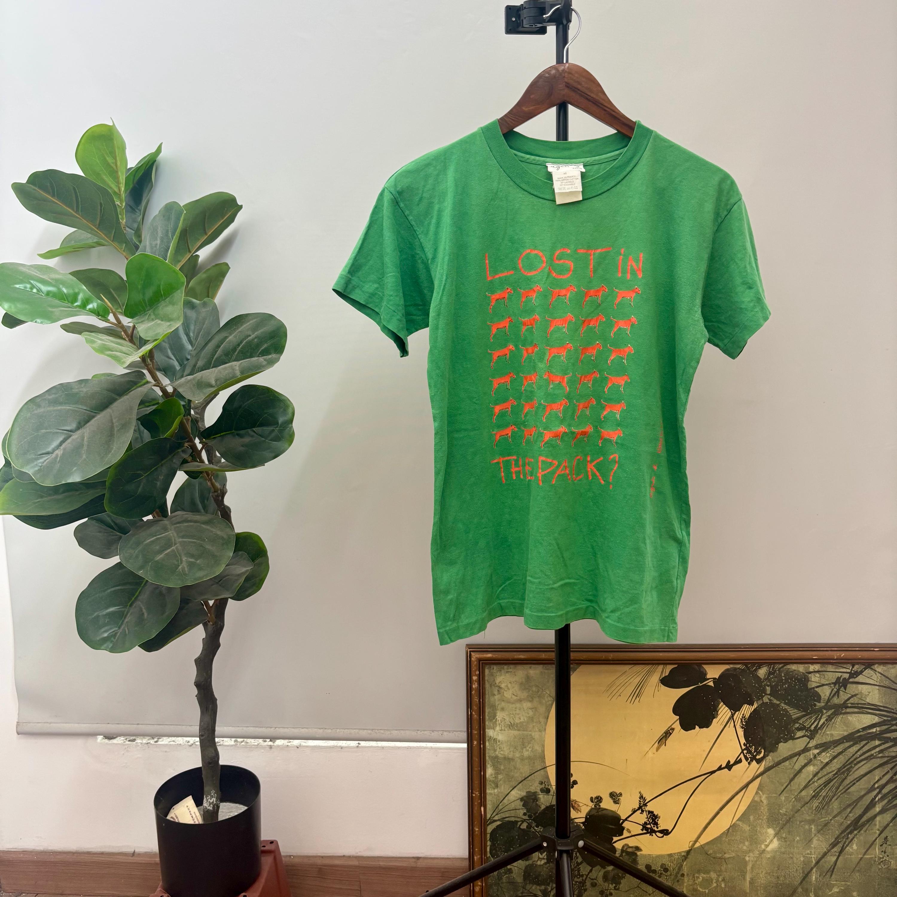 トップス 90s- agnes b. long t-shirt crewneck used black & white striped Cool t-shirt