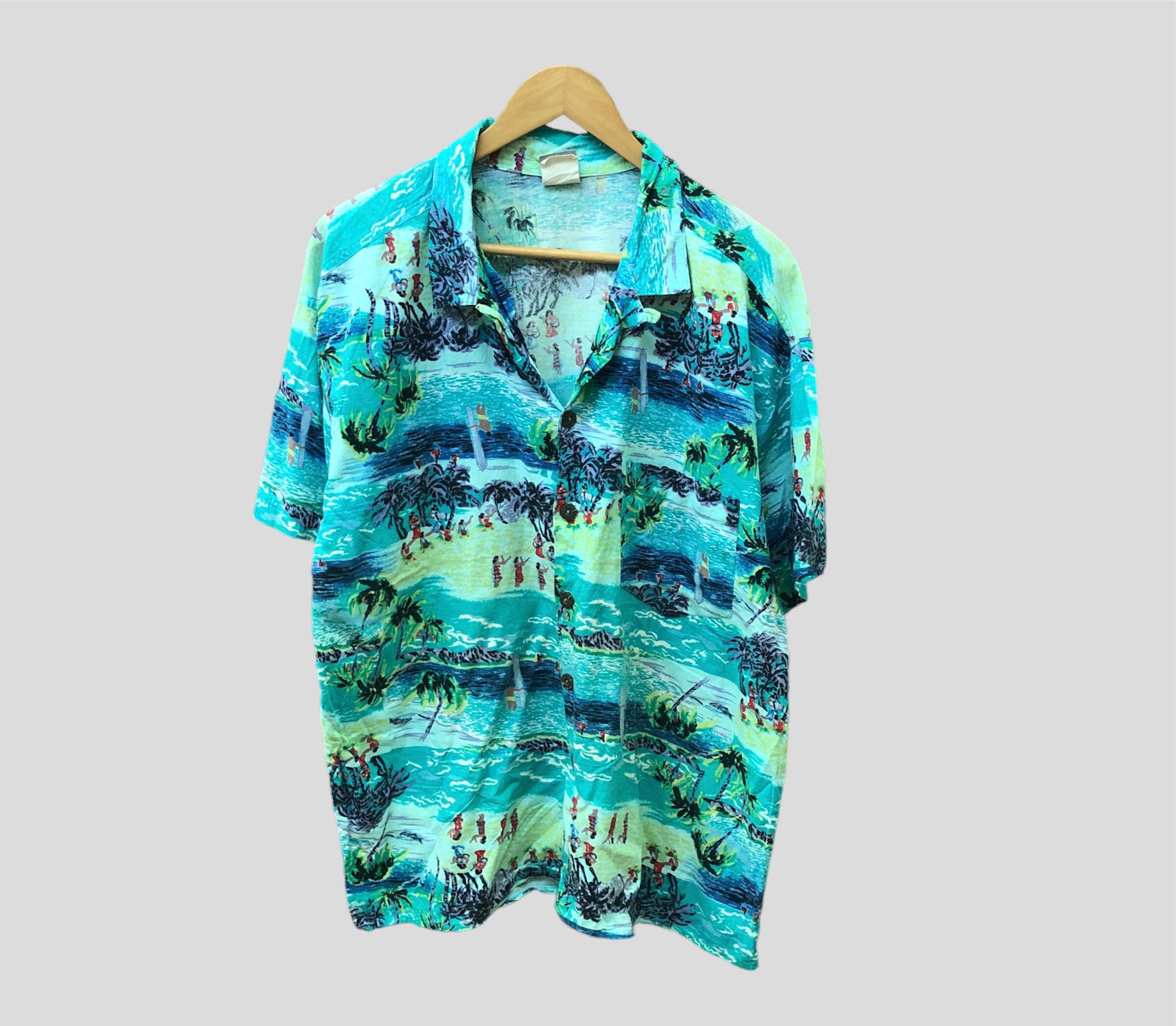 トップス 50s Reef rayon Hawaiian shirt VTG 1950s Reef