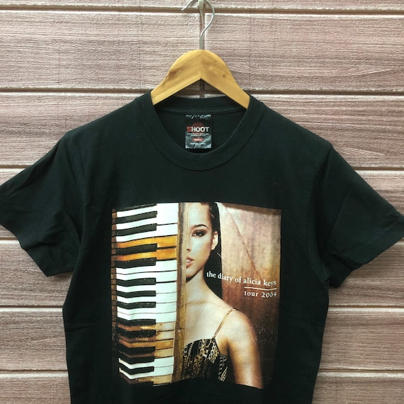 Alicia Keys Tour 2004 tシャツ Alicia Keys 2004 the diary of alicia keys Tour Rap Tee
