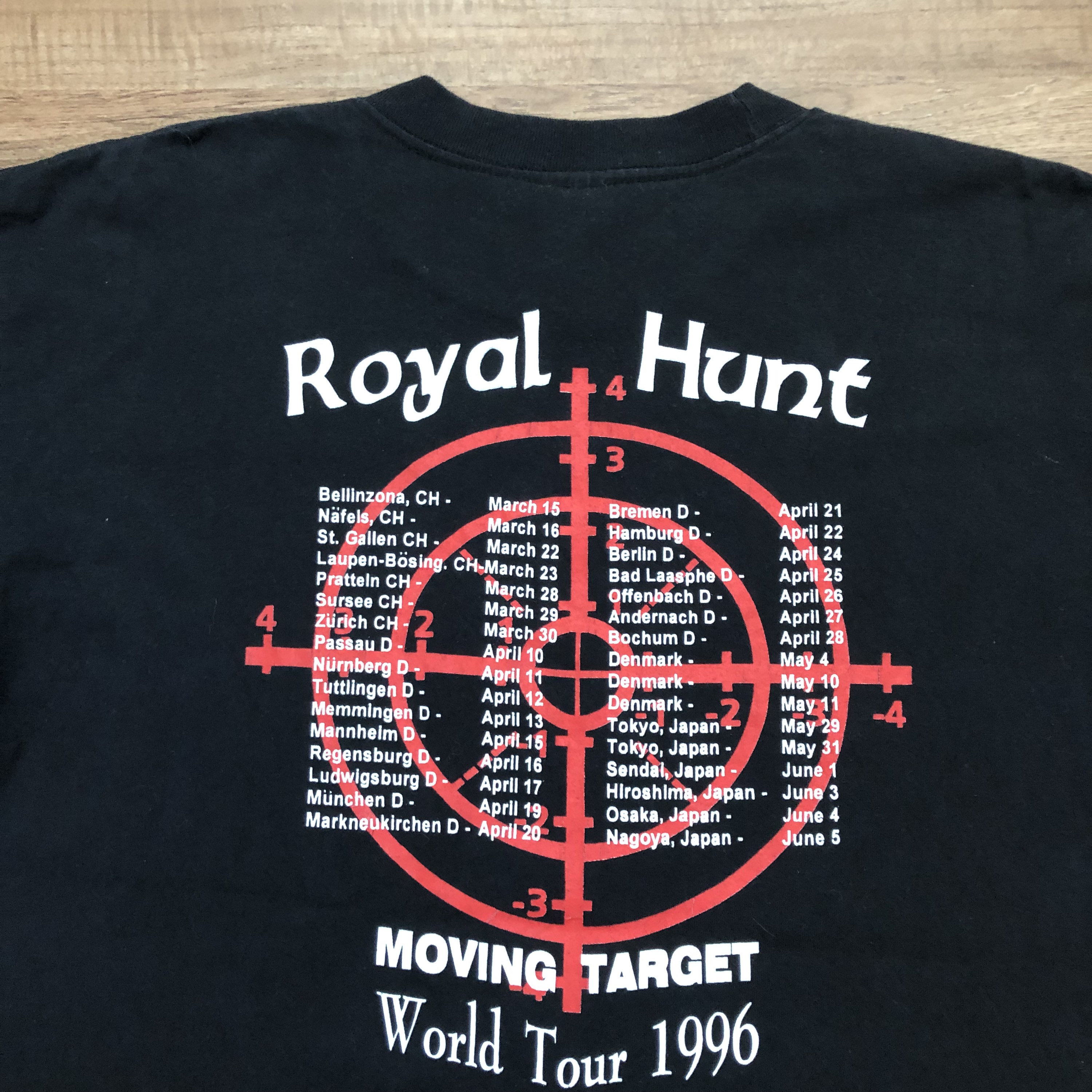 Vintage 90's Royal Hunt Shirt / Moving Target Tour 1996