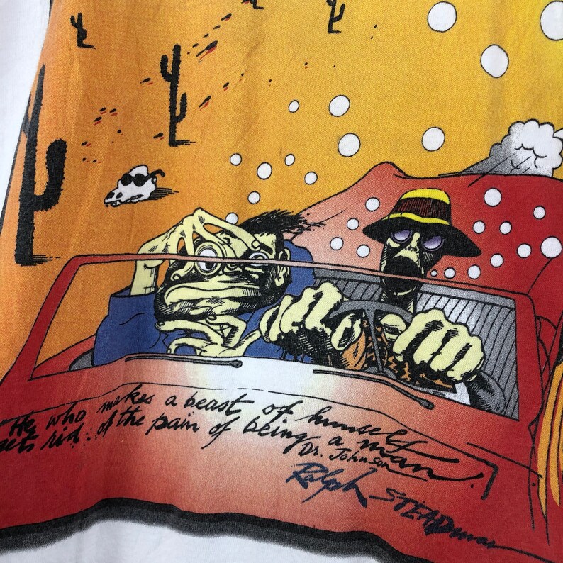 Vintage Fear And Loathing In Las Vegas Shirt Artwork By Ralph Steadman Movie Shirt