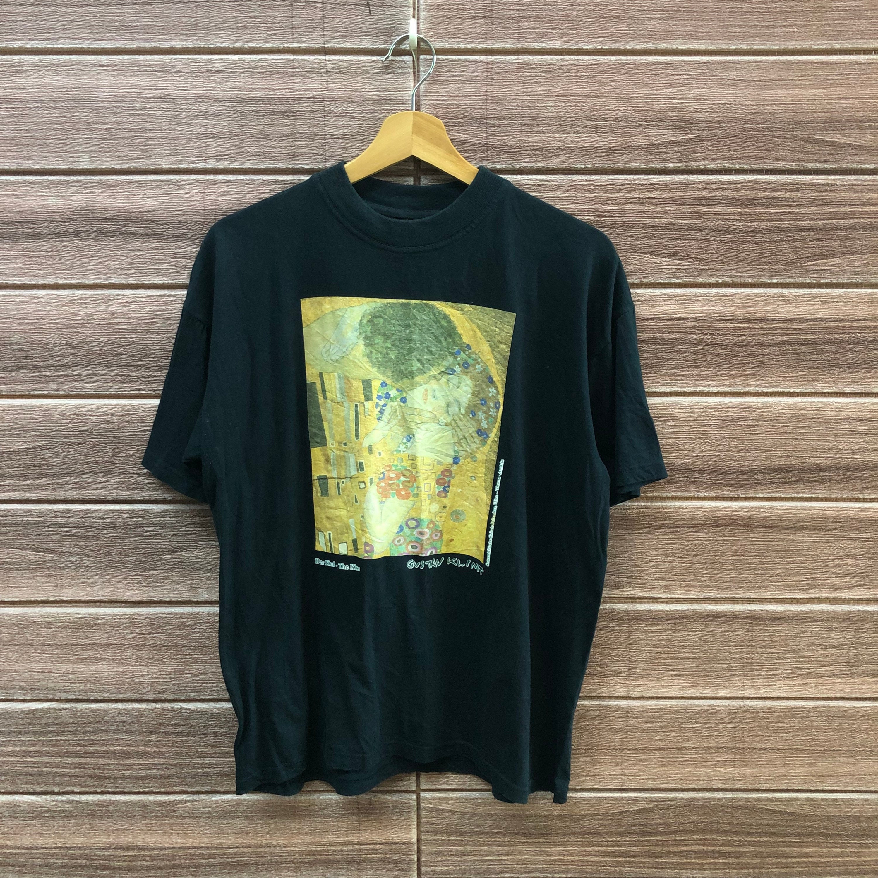 Vintage 90s Gustav Klimt Shirt / The Kiss Painting Art Tee - Etsy 日本