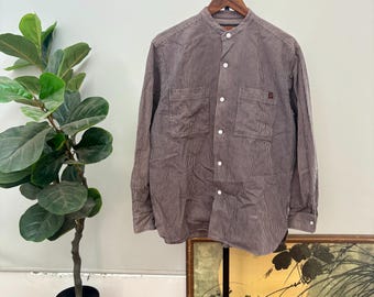 Vintage 1990's Red Hickory Striped Work Shirt From Ben Davis Size