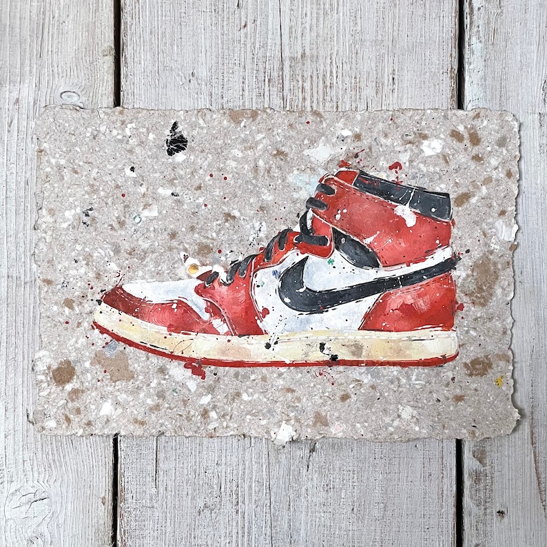 Jordan 1 Retro High OG Chicago 1985 Illustration Print | Etsy Canada