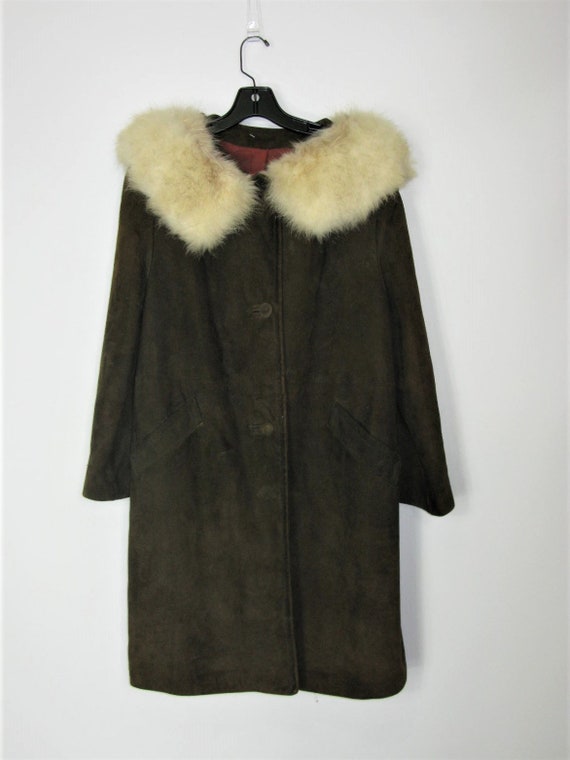 fur collar duster coat