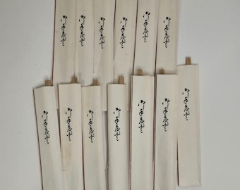 Vintage Japanese Wood Chopsticks - Lot of 13 - 1970s To-Go Style