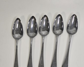 Vintage "Chromoid" Set of 5 Dessert Spoons - Sheffield, England - circa 1940's +/-