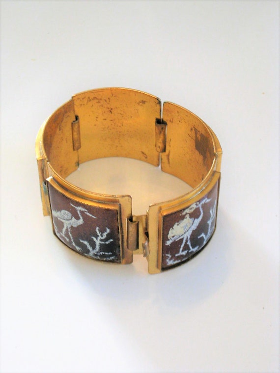 1960's Japanese Glazed Articulated Bracelet - image 6