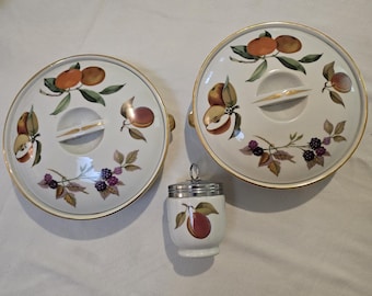 Vintage Royal Worcester Baking Dish Set with Egg Coddler