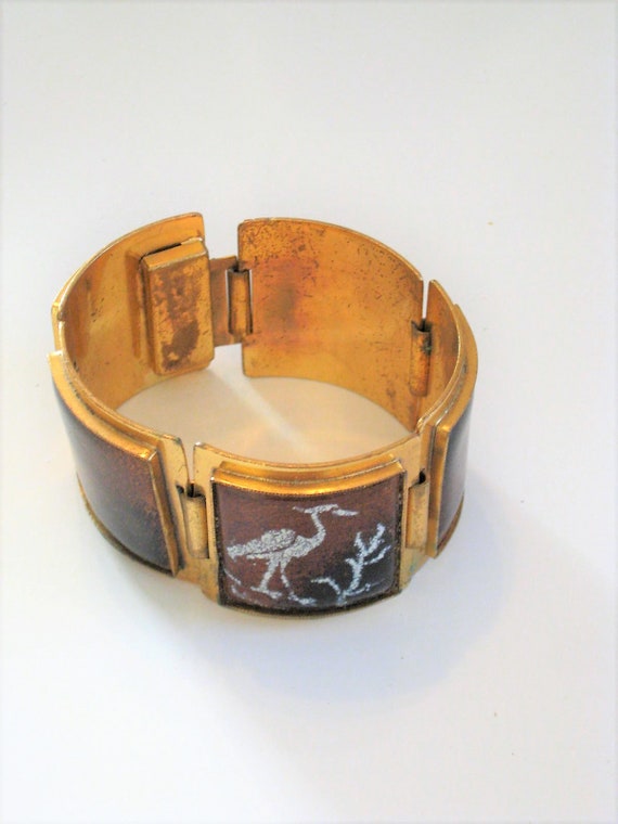 1960's Japanese Glazed Articulated Bracelet