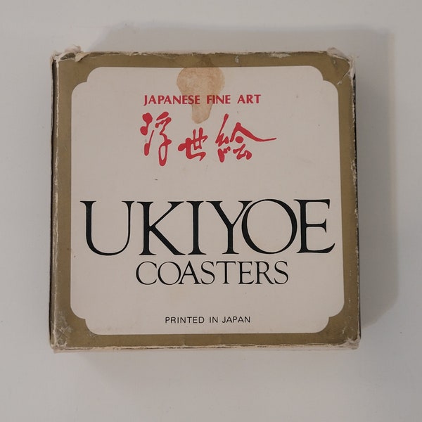 Vintage Ukiyoe Coasters Japanese Fine Art Prints - Set of 10 in Box