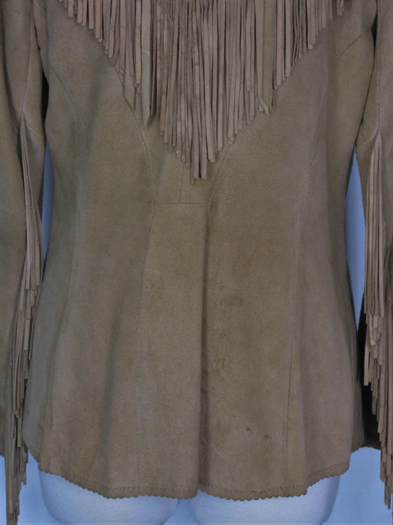 Vintage 70s/80s Char & Sher Suede Fringe Western … - image 6