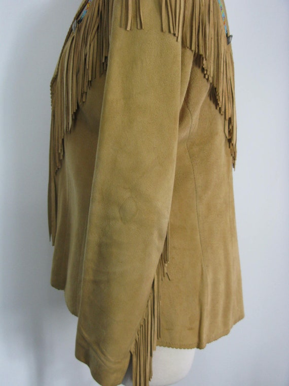 Vintage 70s/80s Char & Sher Suede Fringe Western … - image 8