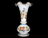 Opal Crystal Baccarat Vase Opaline Glass Jean-Francois Robert Louis-Philippe France 19th Century 1835-1845.