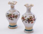 A Pair of Opal Crystal Baccarat Vases Opaline Glass Jean-Francois Robert Louis-Philippe France 19th Century 1835-1845.