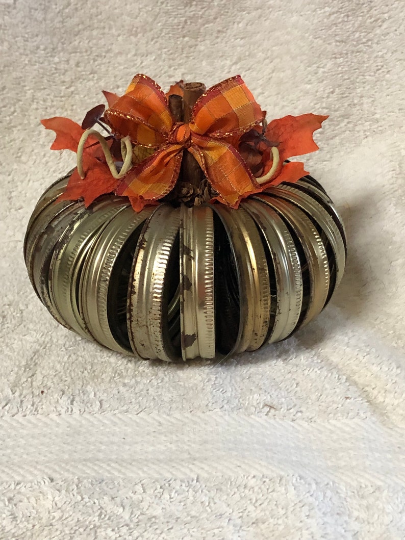 Mason Jar Ring Pumpkin/ Fall Decor/ Canning Ring Pumpkin/mason Etsy