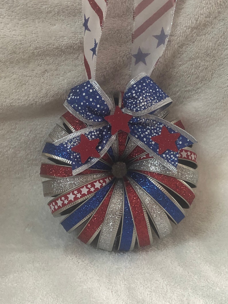 Mason Jar Ring Patriotic Wreath/Canning Ring Etsy