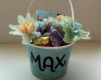 Personalized Mini May Day Basket with Candy: Spring Gift