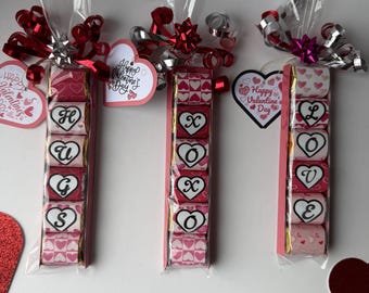 Hugs/Love/XOXO Hershey Nugget Valentine Favor