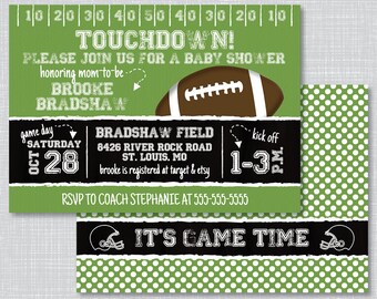 football bridal shower invitations football wedding shower etsy