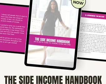 Side Hustle Planner Guide Side Hustle Planificateur de revenus passifs Planificateur d'entreprise en ligne Guide de lancement d'entreprise