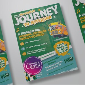 Bearbeitbarer Kindergarten-Event-Flyer, druckbare Vorlage, PTO-Flyer, PTA-Flyer, Flyer für den Kindergarten, Back to School-Flyer