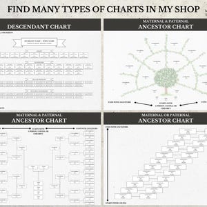 Editable Descendant Family Tree ~ Printable Template ~ Canva Genealogy