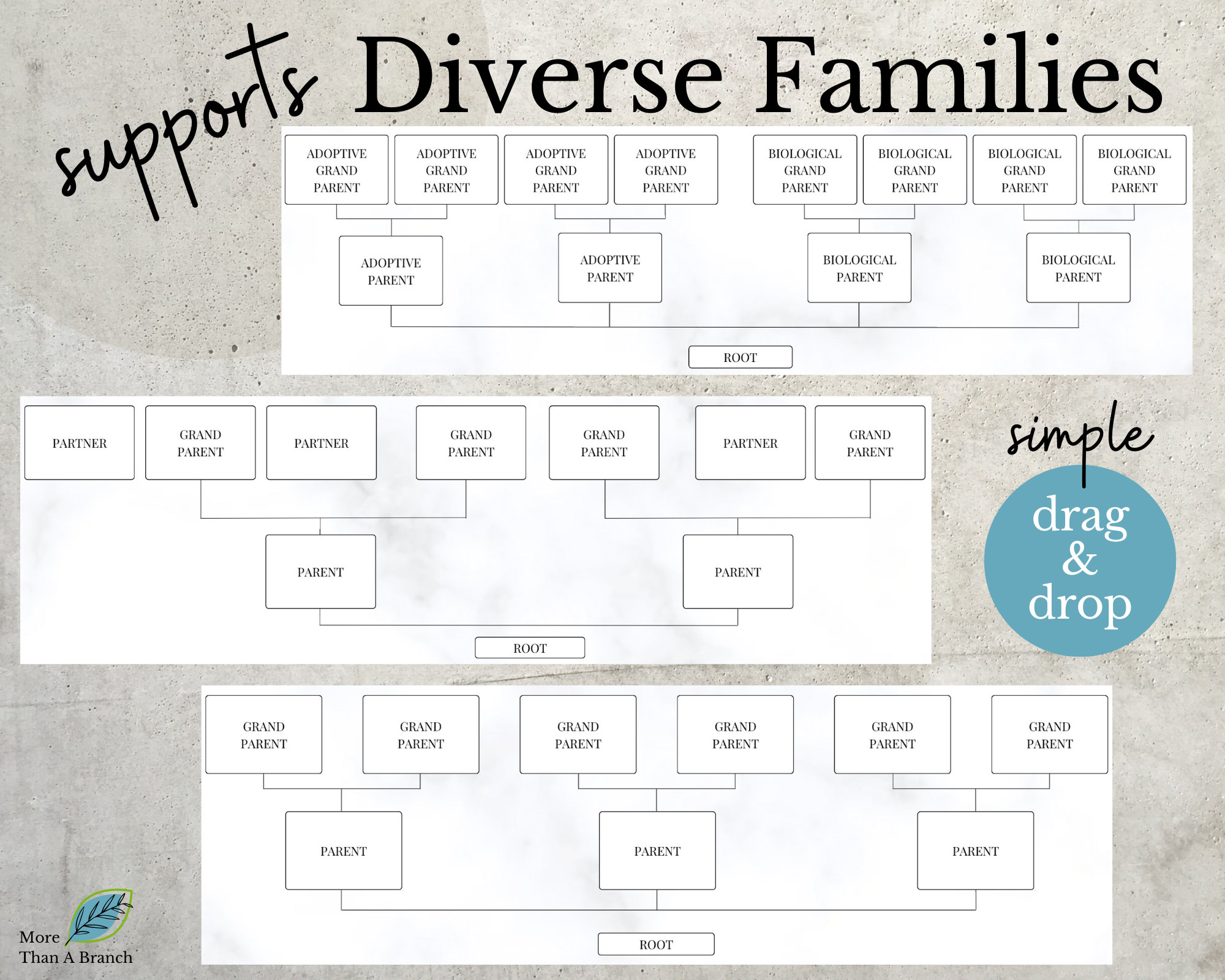 HEALLILY Canvas Family Tree Charts to Generation Family Tree Chart Family  Tree Information Family Tree Posters to Fill in Diagram Window Trim Family