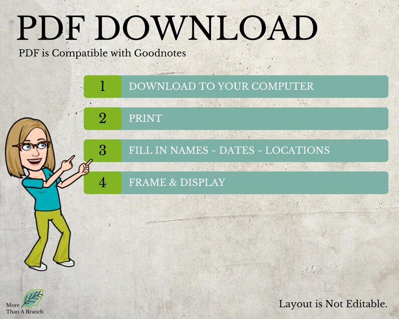 9 Generation Family Tree ~ Canva Template & PDF ~ AZULIO - Etsy Australia