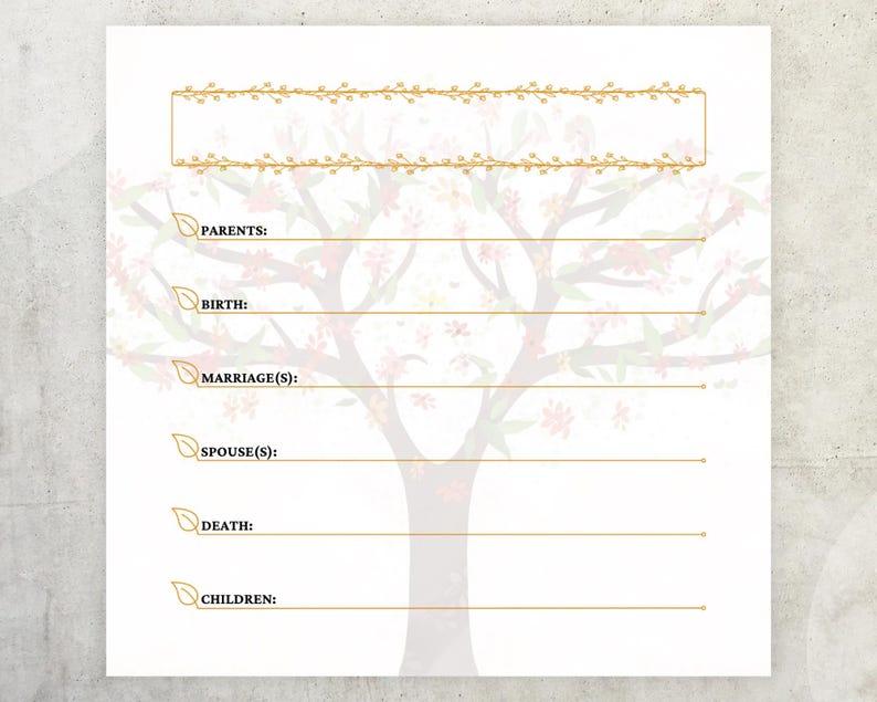 Genealogy Post-it® Notes ~ Family Tree Worksheet for Ancestry Research ...