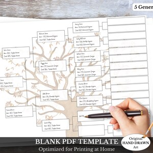 5 generation ancestor chart download, A4, 8.5 x 11 letter, research binder, genealogy, ancestry, 5 generation pedigree chart, family tree template, ancestry search, rootsweb, ancestry family tree, family ancestry, genealogical tree, lds genealogy