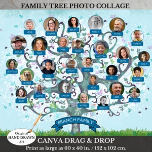 DIY Collage with Photos and Names ~ Edit Online ~ Bespoke Photo Poster~ DAVOS