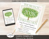 DIY Family Reunion Printable Invitation ~ Canva Template ~ ARBORS INVITE