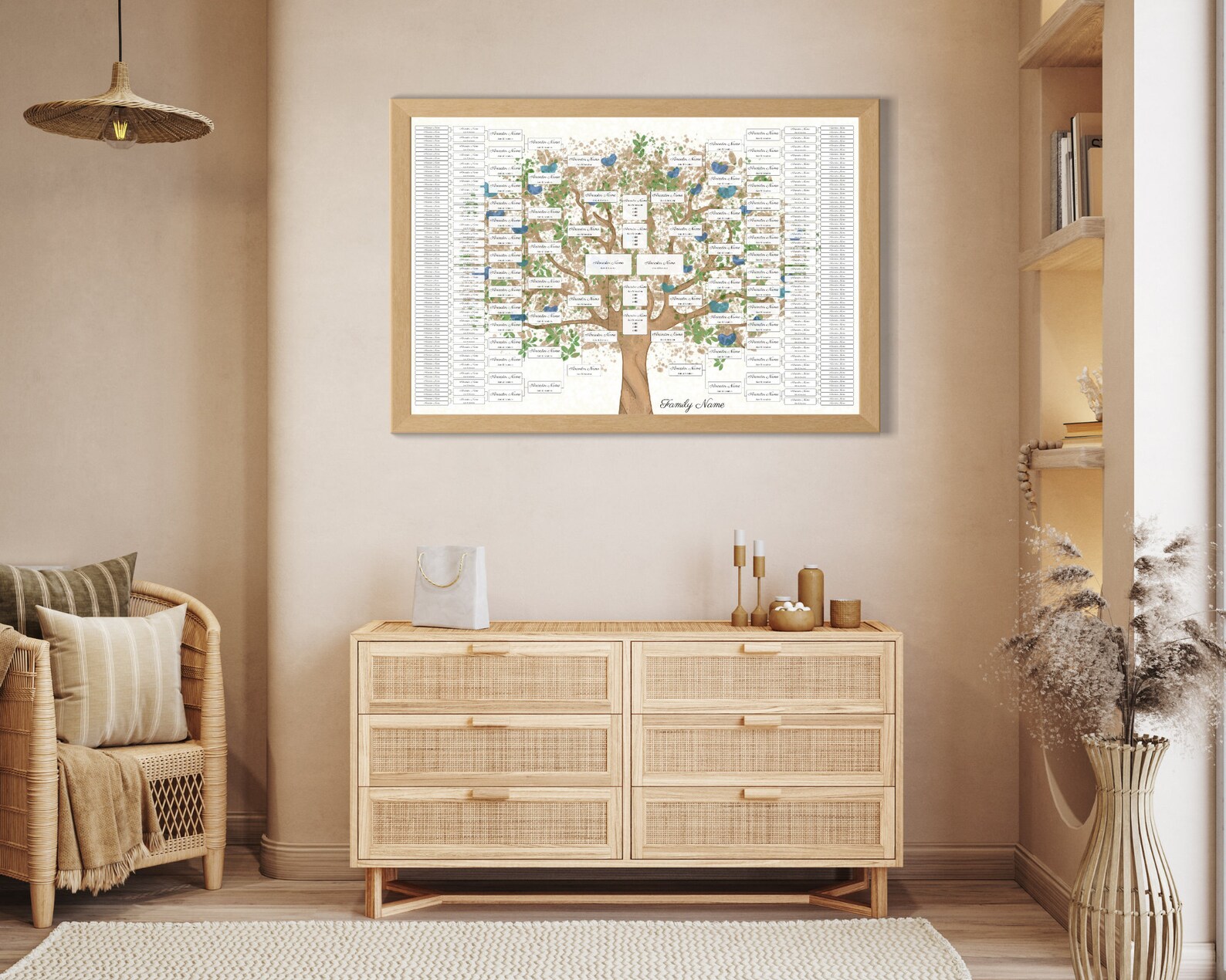 Genealogy Template Family Tree ~ Canva Template With 9 Generations ...