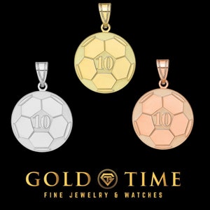 Personalized Soccer Number Pendant – Custom Engraved Name – Sterling Silver, Gold, or Rose Gold – Sports Jewelry for Athletes & Fans