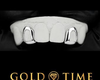 Custom Open Face Grillz: Handmade Gold or Silver Tooth Cap with Impression Kit