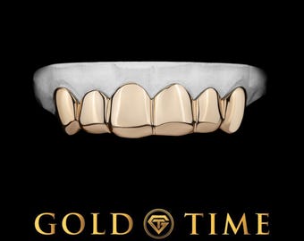 Handmade Solid Grillz - 6, 8, 10 Teeth - Includes Impression Kit