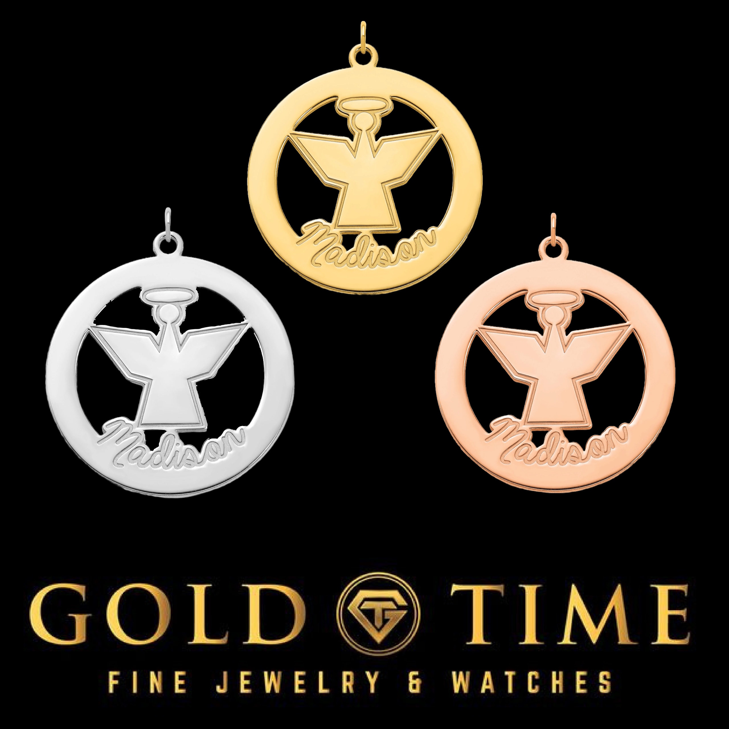 Personalisierter Engel Als Weihnachtsdeko - Zum Aufhängen In Gold Oder Silber, Mit Namen