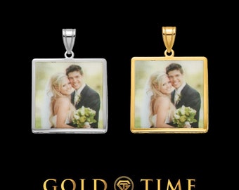 Colgante personalizado con foto en plata de ley