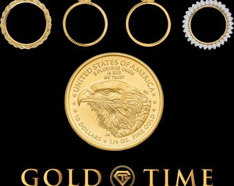 1/4 oz 22 Karat American Eagle Münzenanhänger - Benutzerdefinierte 14 Karat Gold Lünette Optionen