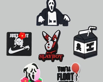 Halloween Horror Characters Shoe Charm, Horror Croc Charms, Halloween Shoe Accessories, Horror Movie Halloween Croc Charms