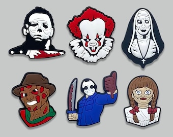Horror Movie Croc Charms, Spooky Halloween Croc Charms, Frankenstein Croc Charms, Scream Croc Charms