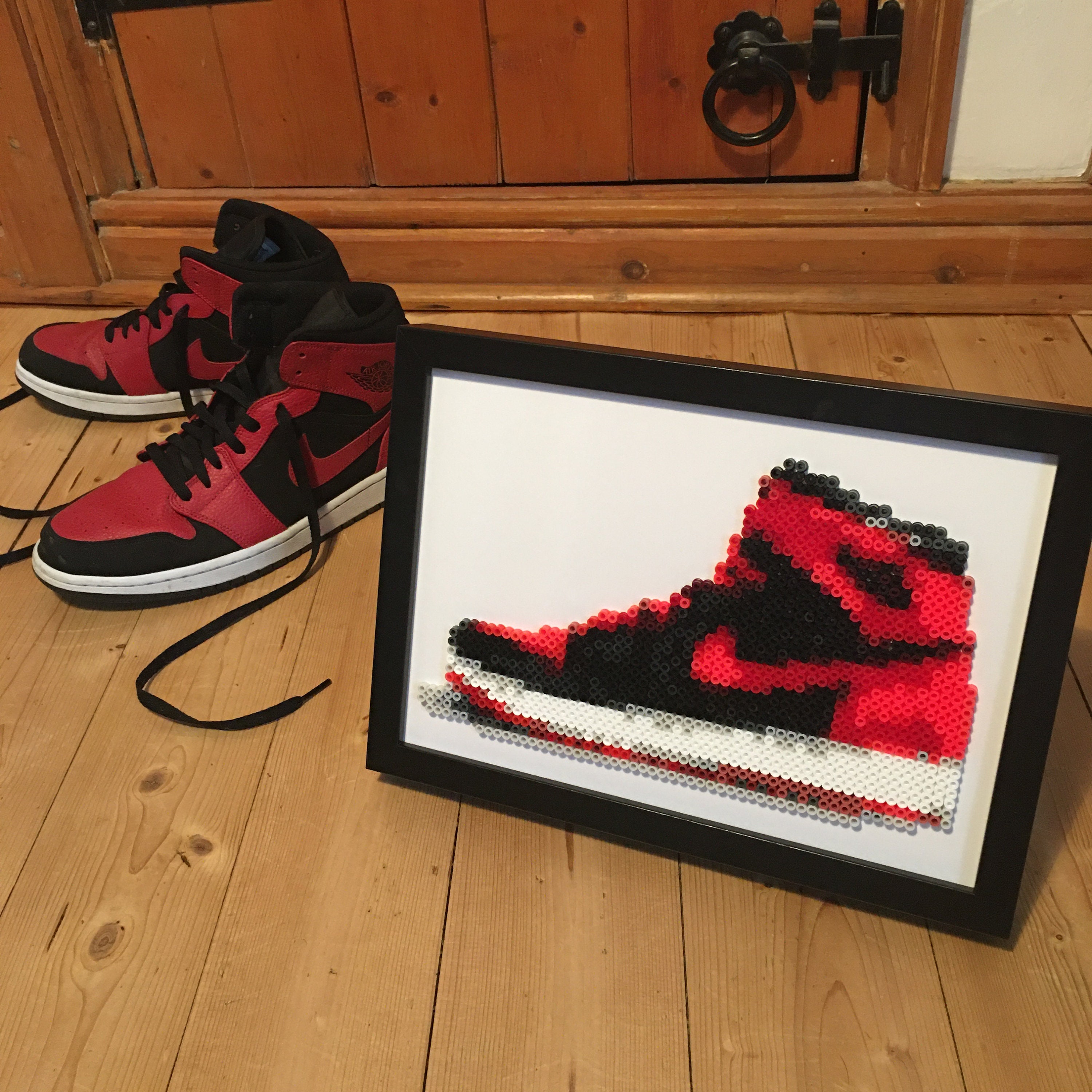 Nike Air Jordan Perler Bead Art Sneaker Art Sneakerhead Etsy