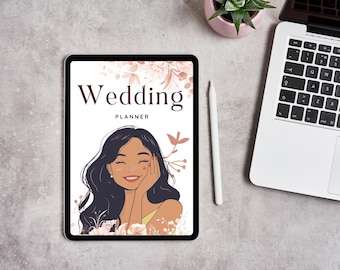 Printable Wedding Planner Bundle, Digital PDF Download with Checklists, Budget, Guest List and Timeline