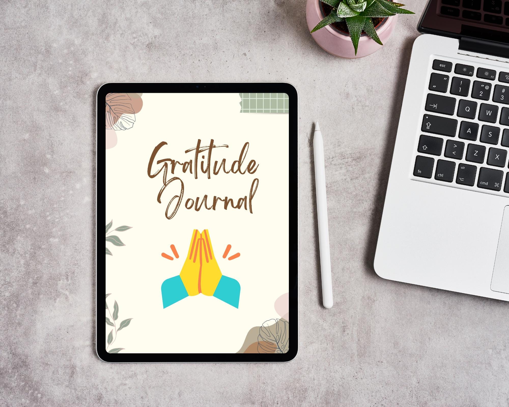 Gratitude Journal Printable PDF | Daily Thankfulness Log | Digital Self ...