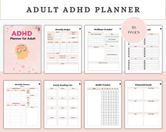 Adult ADHD Planner Printable: Daily Focus & Routine Tracker (Digital PDF Download