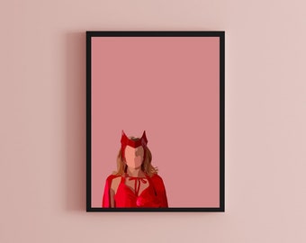 Scarlet Witch Art Print - WandaVision Digital Art Print