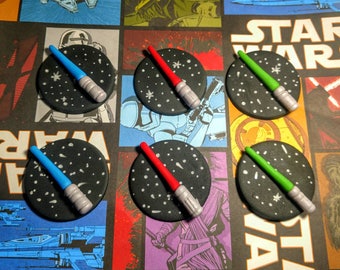 Star Wars Lightsaber Cupcake Toppers - Fondant Lightsabers - Fondant Star Wars - Star Wars Party - Star Wars Birthday