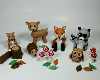 baby woodland animal figurines