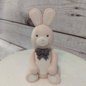 Fondant Bunny Cake Topper - Fondant Rabbit - Bunny Cake - Easter Cake - Fondant Easter Cake Topper